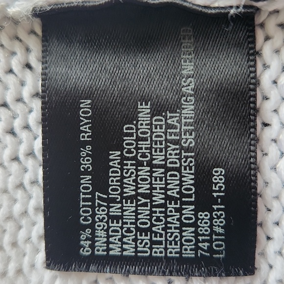 Worthington Short Sleeve Button Up Cardigan Sweater Size Small Black & White - Picture 6 of 6